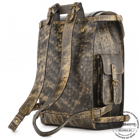 Кожаный ранец "Максимус 3" (пепел глянец)